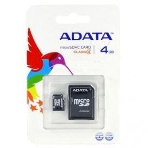 MicroSD Adata 4GB + SD Adapter