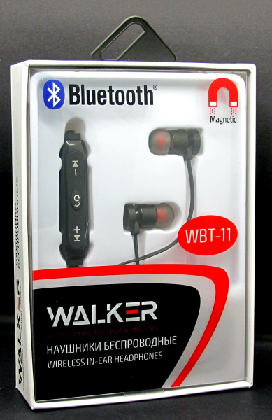 Наушники Bluetooth WALKER WBT-11 Black