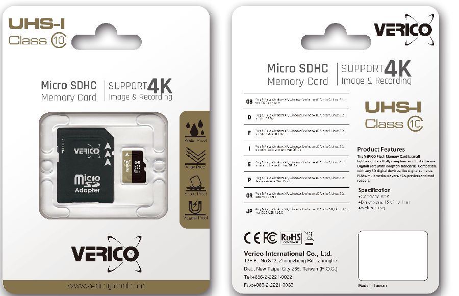 Verico MicroSDHC 16GB UHS-I (Class 10)+SD adapter