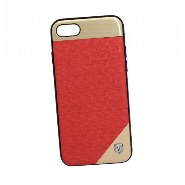 Чехол TOP-V Apple Iphone 7 (уголок + металл) Red Gold