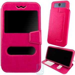 Книжка универсальная SLYDE Style к смартфону (2 окна) 5.0"-5.8", Pink