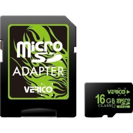 Verico MicroSDHC 16GB Class 10+SD adapter