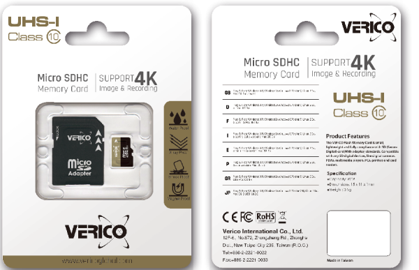 Verico MicroSDHC 16GB UHS-I (Class 10)+SD adapter