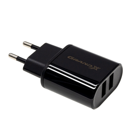 Grand-X CH-15 5V 2,1A 2USB 2.1А, Black