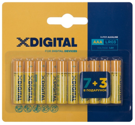 Батарейка X-DIGITAL LR 03 уп. 1x10 шт.