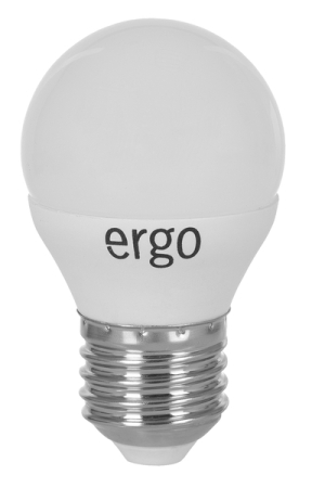 Лампа ERGO Standard G45 Е27 6W 220V Тепл.Бел. 3000K Мат. н/Дим.