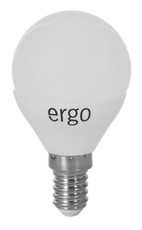 Лампа ERGO Standard G45 E14 6W 220V Тепл.Бел. 3000K Мат. н/Дим.