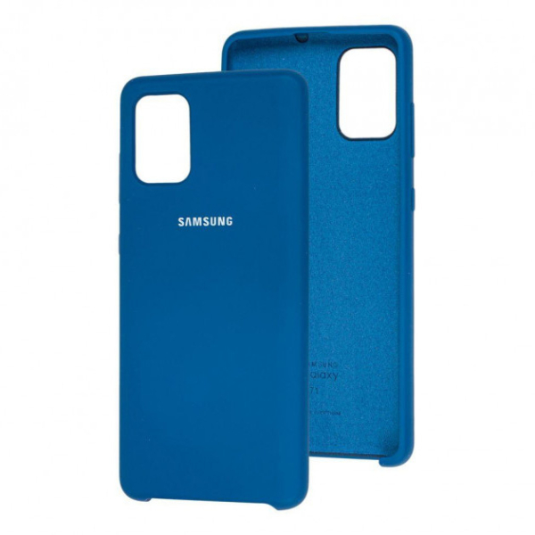 Накладка Silicone Case High Copy Samsung A41 (2020) A415F Blue