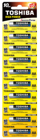 Батарейка TOSHIBA LR03 HP Alkaline BP 1X10