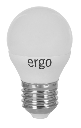 Лампа ERGO Standard G45 Е27 6W 220V Нейт.Бел. 4100K Мат. н/Дим.
