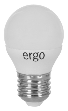 Лампа ERGO Standard G45 Е27 5W 220V Нейт.Бел. 4100K Мат. н/Дим.
