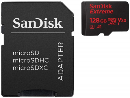 SanDisk microSDXC 128GB Extreme A2 V30 UHS-I U3 160MB/s