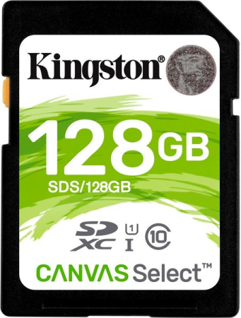 Kingston SDXC 128 GB Canvas Select U1 (R80/W10)