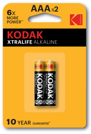 Батарейка KODAK XTRALIFE LR03 1x2 шт. блистер