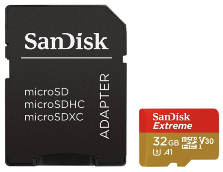 SanDisk microSDHC 32GB ExtremeAction A1 C10 V30 UHS-I U3