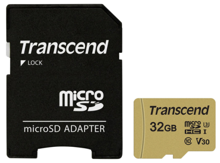 Transcend microSDHC 500S 32GB UHS-I U3 + ad